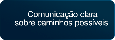 Comunicação clara sobre caminhos possíveis